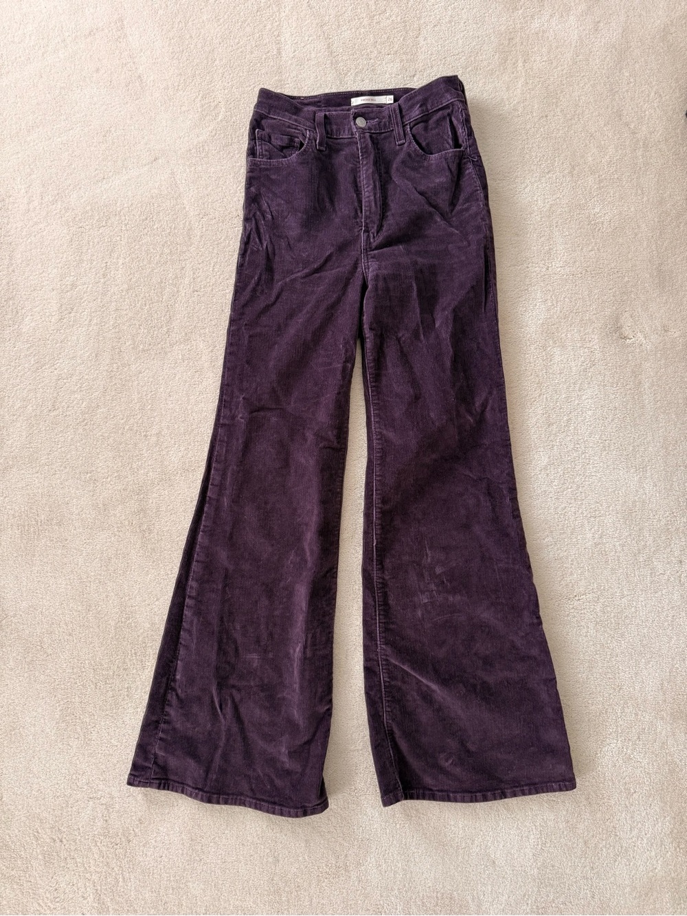 Levi's Plum Corduroy Flare Jeans